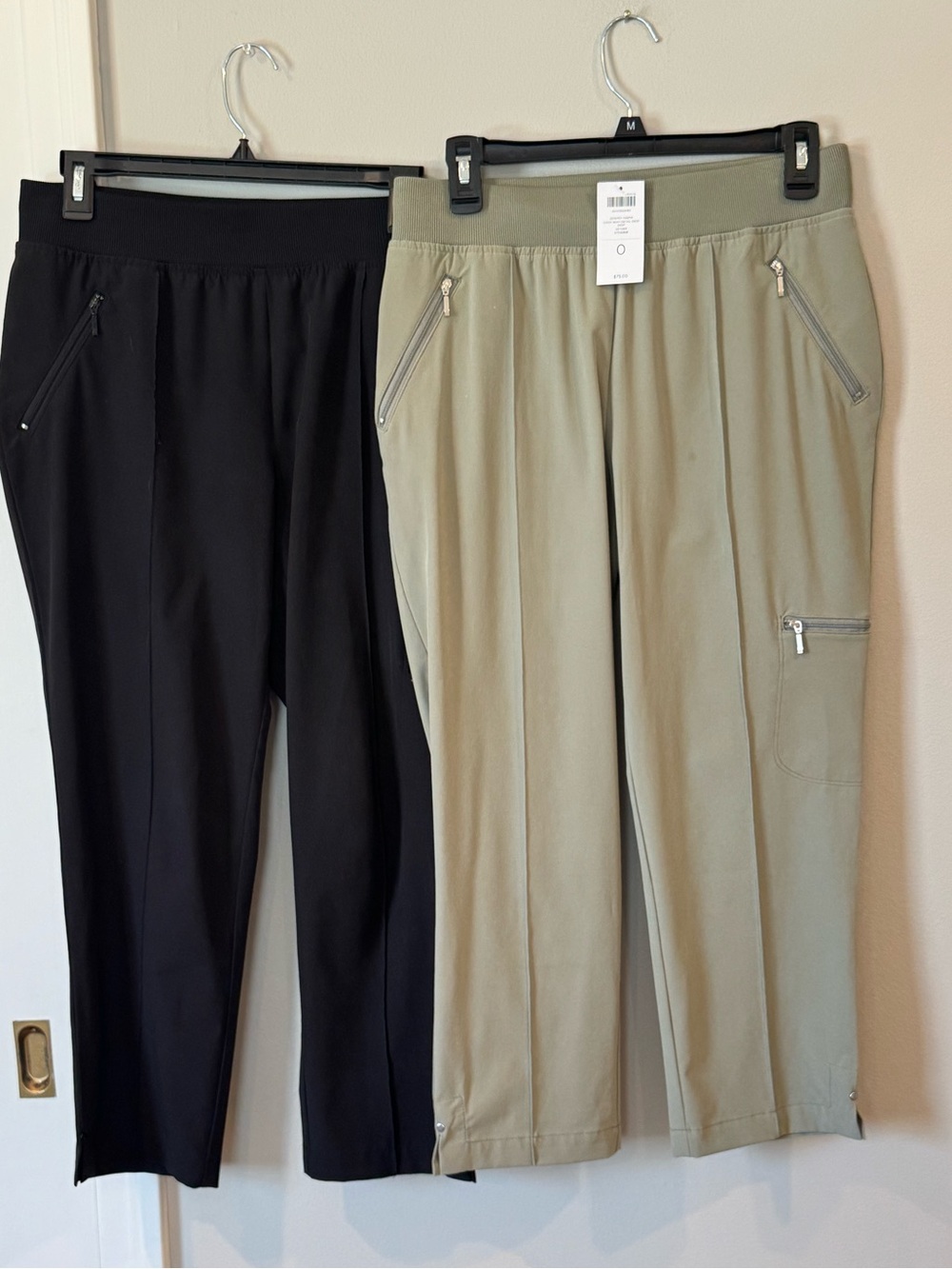 Zenergy by Chico's Crop Pants Lot of 2 Green Black Size 0 Small